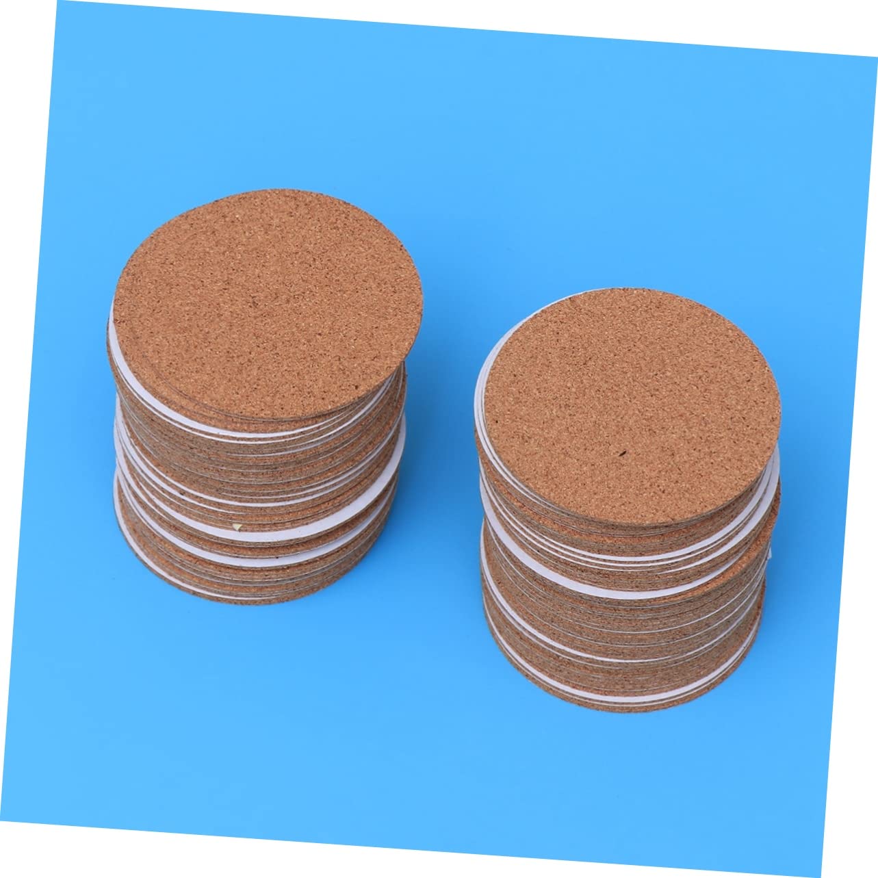 BESTonZON Mini-Plantes 90 Pièces Dessous De Verre en Liège pour Boissons sous-Verres Ronds en Liège Tapis De De Tasse De en Tapis Isolant Table en Bois 100mm Vide
