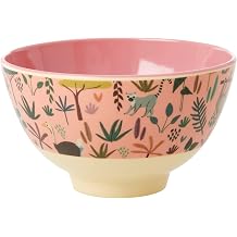 Rice Melamine Coral Bowl - Small Pet Feeder