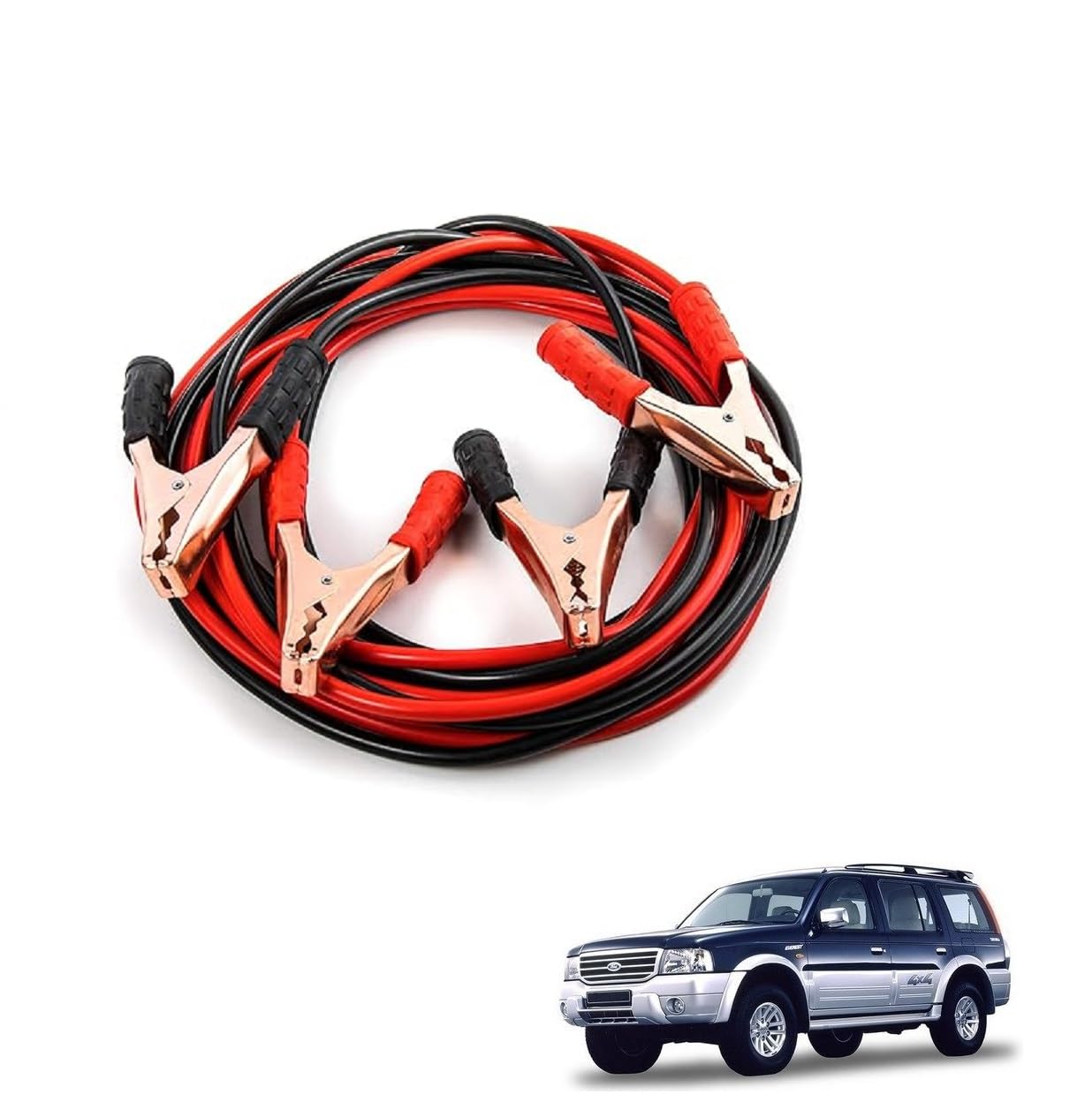 Kozdiko Heavy Duty Auto Jumper Cable Battery Booster Wire Clamp with Alligator Wire Emergency Car Battery Charging Booster Cables Compatibile with Ford Endeavour-image-48