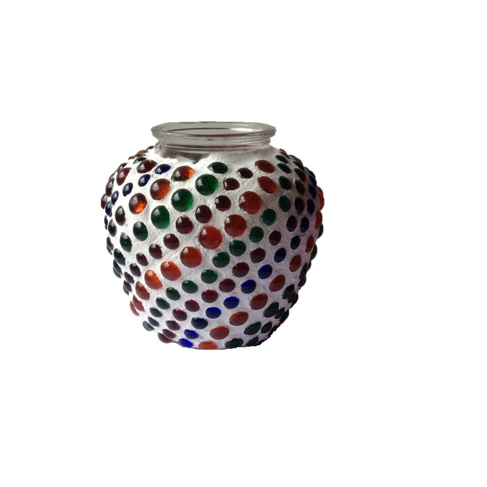 EXCEL IMPEX Flat Bottom Type Glass Stone Pebbles/Marbles Suitable for Aquariums; Vase Crafts and Home Decor; Transparent; Multicolour -Set of 50 Pieces 3