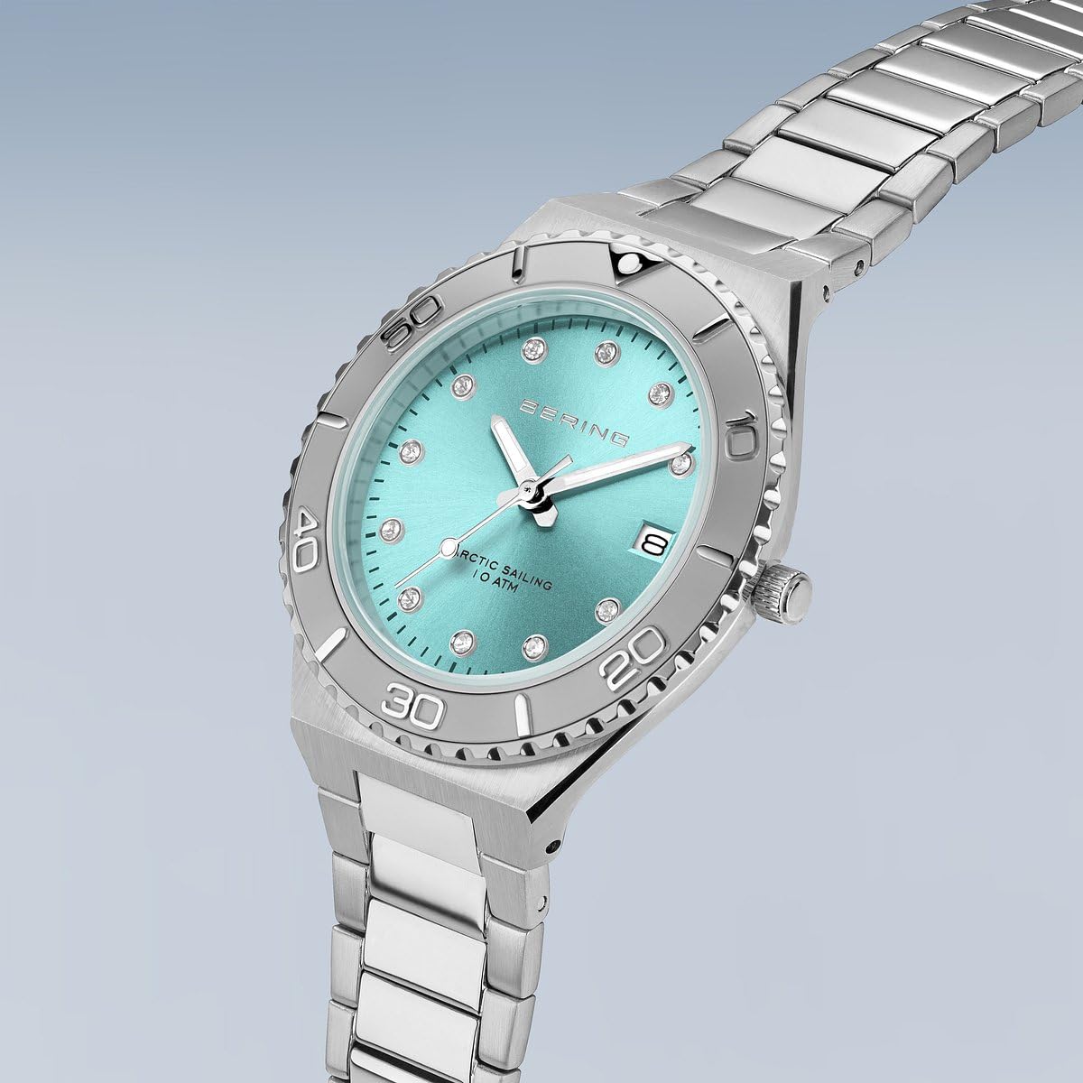 Bering 18936 Reloj de Cuarzo para Mujer con Caja de Acero Inoxidable de 36 mm y Esfera, Brazalete y Detalles en Acero Inoxidable, Resistencia al Agua de 10 ATM