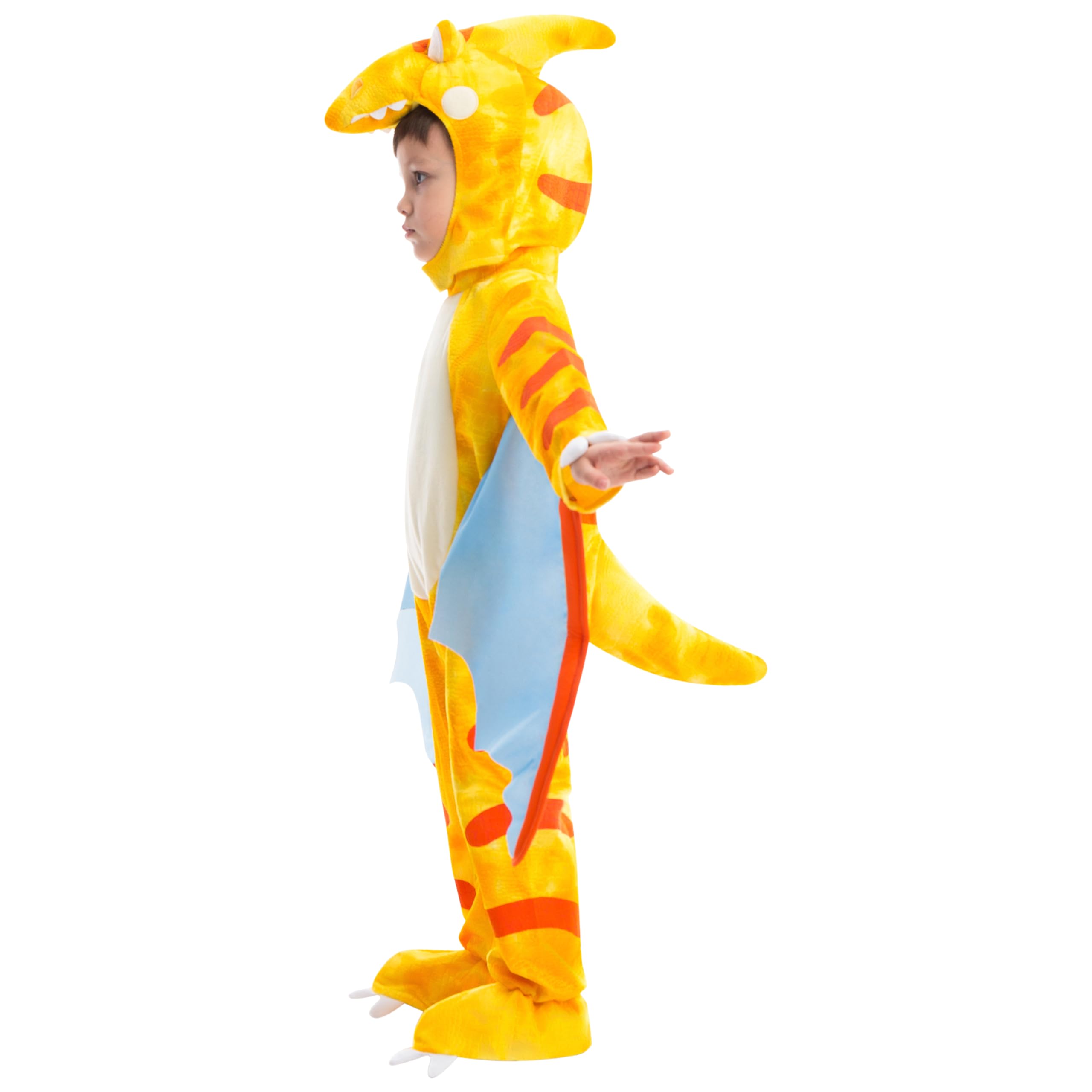 Spooktacular Creations Costume da dinosauro pterodattilo Set deluxe preistorico per bambini e neonati per Halloween dress up party (3T) Giallo
