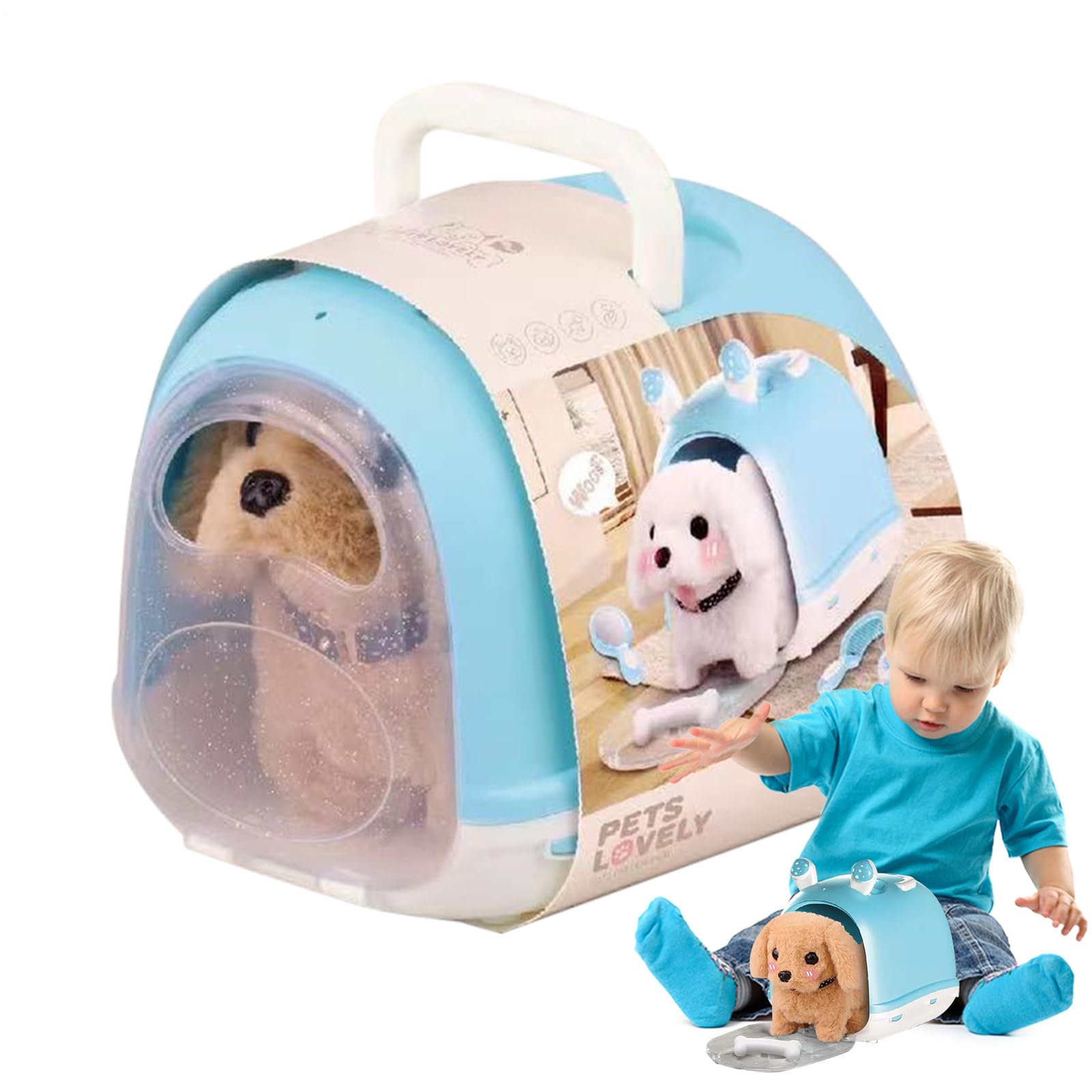 Jouet pour chien qui marche, cadeau d'anniversaire en peluche interactive