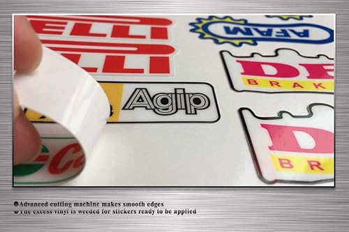 Miniatura 4 de Kungfu Graphics - Lámina universal de calcomanías de carreras con logos de patrocinador, 7.2 x 10.2 pulgadas