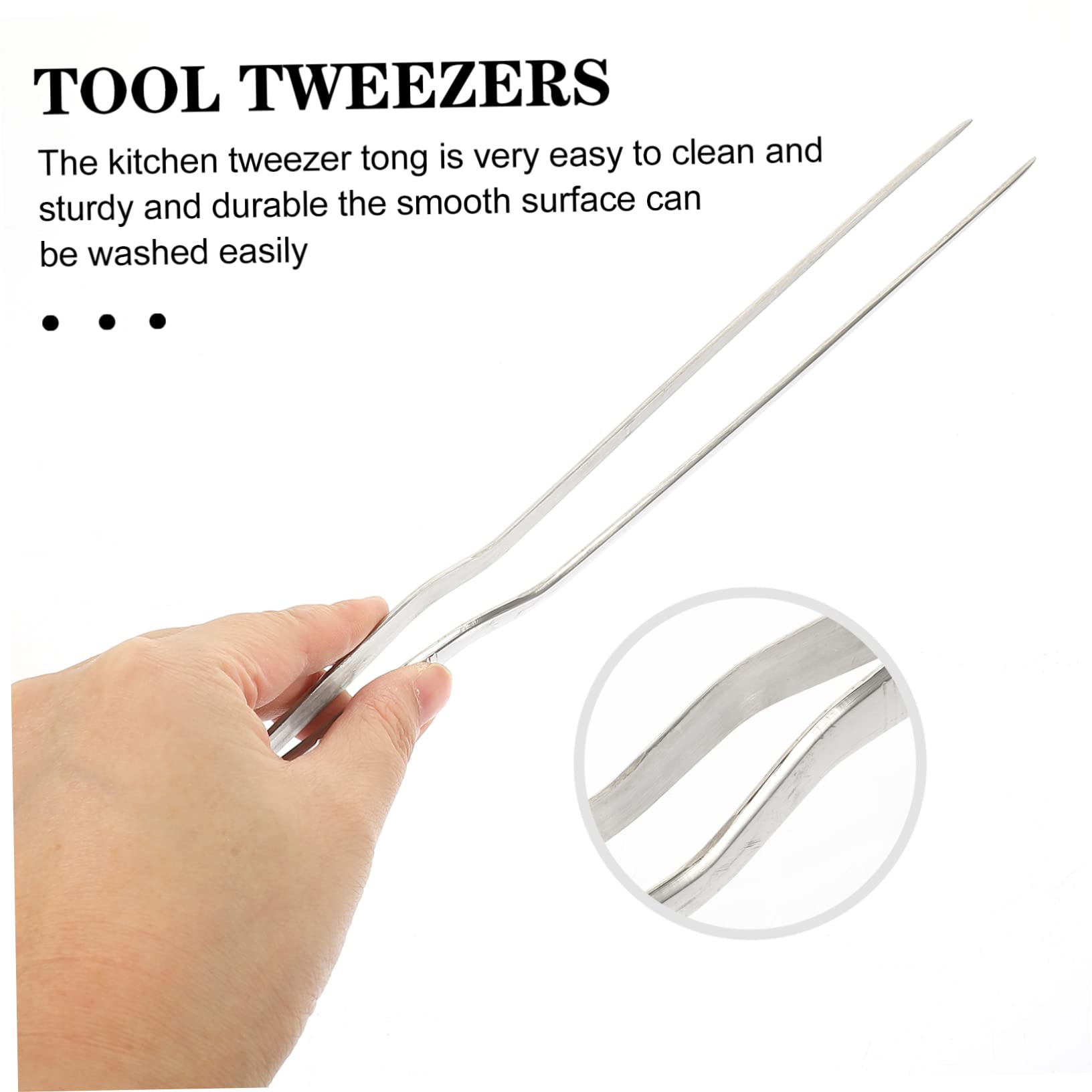 SOLUSTRE 4pièces Pince à Cuisine Acier Outil De Cuisine Pour Dresser Et Décorer Plats Résistante Chaleur Et Facile à Nettoyer