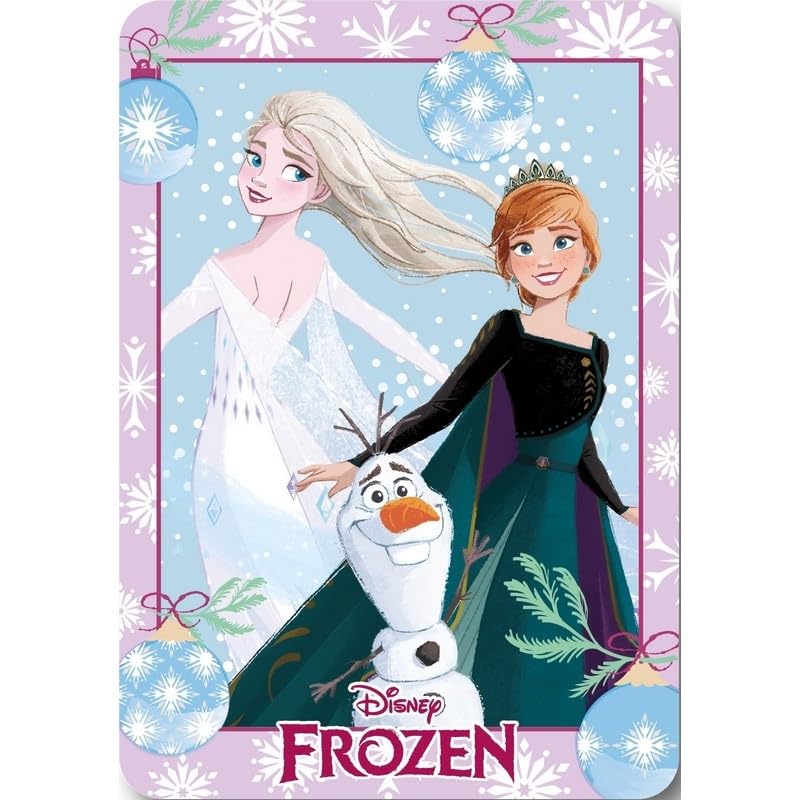 anemone Plaid Polaire La Reine des Neiges (Frozen) Officiel 100 x 140 cm – 100% Microfibre Doux et Chaud (B)