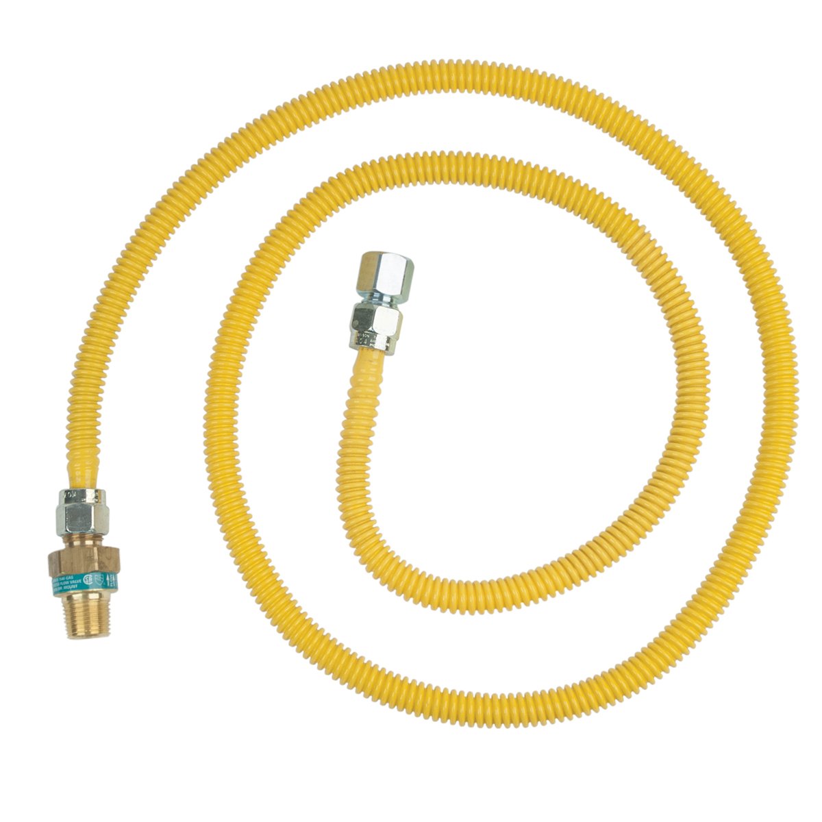 Brasscraft Gas Connector Coated Stainless Steel 180cm 1.3cm Mip X 1.3cm Fip Use With Water/Space Heat