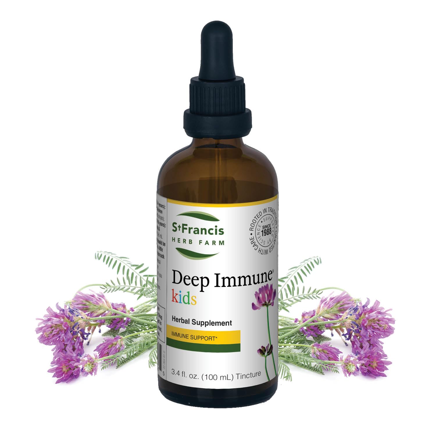 St. Francis Herb Farm Deep Immune® Kids (3.4 fl oz) Children's Immune Support with Astragalus & Reishi (1 Bottle) Vegan, Vegetarian, Traditional Herbal Expertise Since 1988