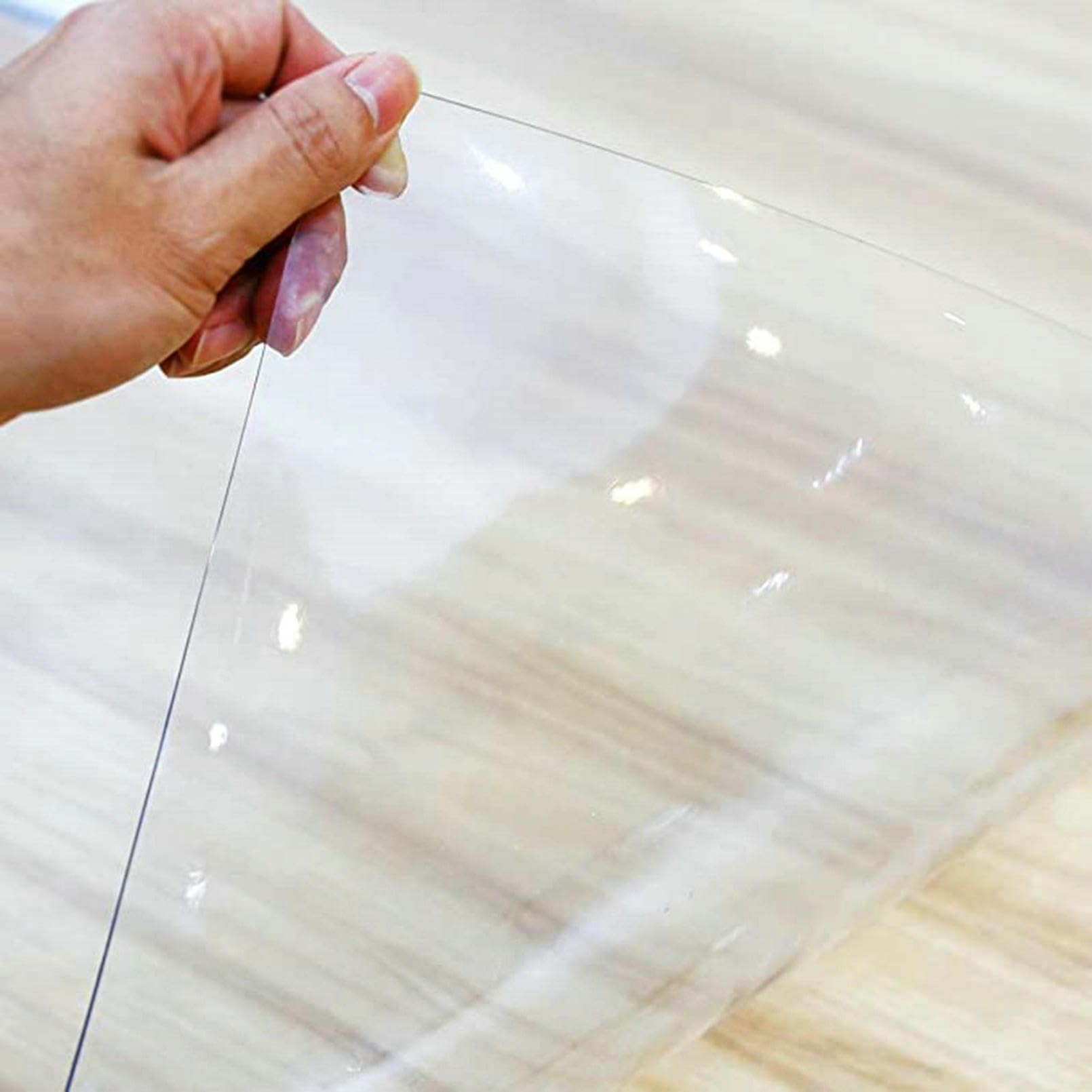 Transparente Bodenschutzmatte, 1,5 mm, rutschfest, kratzfest, Tischmatte für Küche, kompatibel mit Fußbodenheizung, anpassbare Größe (120 x 220 cm)