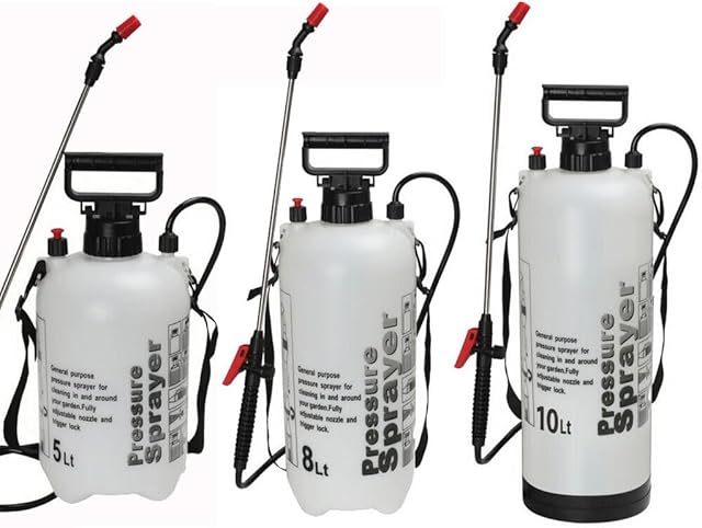 5 Litre Garden Pressure Sprayer Weed Spray Bottle with Adjustable Nozzle Portable Garden Hand Pump Action Pressure Sprayers Water Plant Chemical