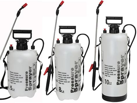 8 Litre Garden Pressure Sprayer Weed Spray Bottle with Adjustable Nozzle Portable Garden Hand Pump Action Pressure Sprayers Water Plant Chemical
