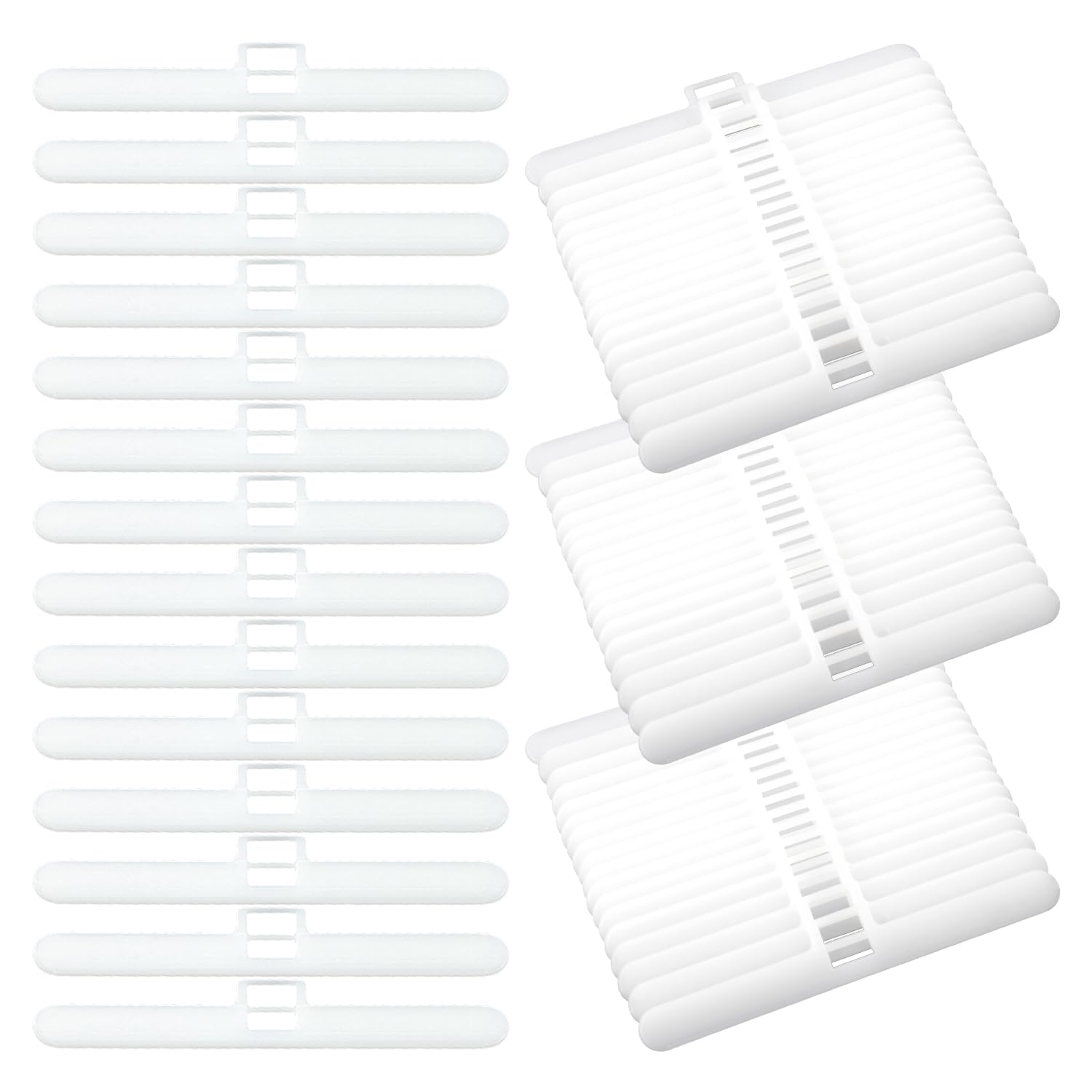 Luckious White Vertical Blind Top Hangers, Vertical Blind Double Hole Top Hangers Replacement For 89 Mm Slats Repairing(50Pcs)