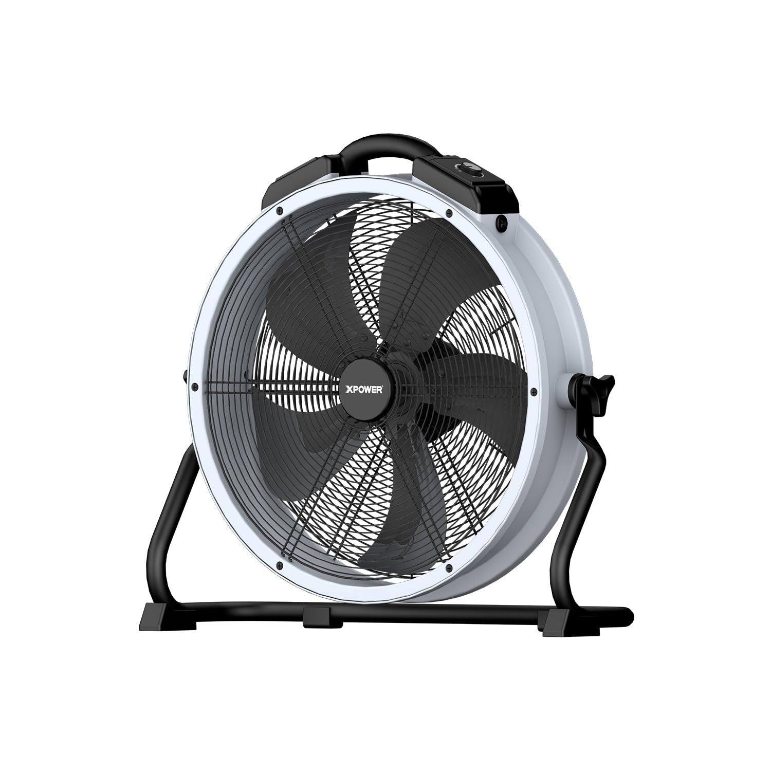 XPower FD-450DP - Ventilatore di circolazione dell'aria commerciale da 45,7 cm, motore brushless DC ultra a risparmio energetico da 105 W, ventola ad alta velocità ultra silenziosa con supporto