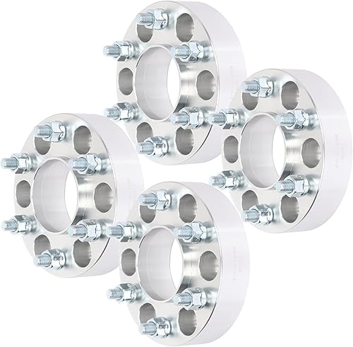 SCITOO 4 espaciadores de rueda de 6 x 5 a 6 x 5 pulgadas, color plateado, 12 x 1.5, 3.075 in, 1.5 pulgadas, para espaciadores de rueda Trailblazer