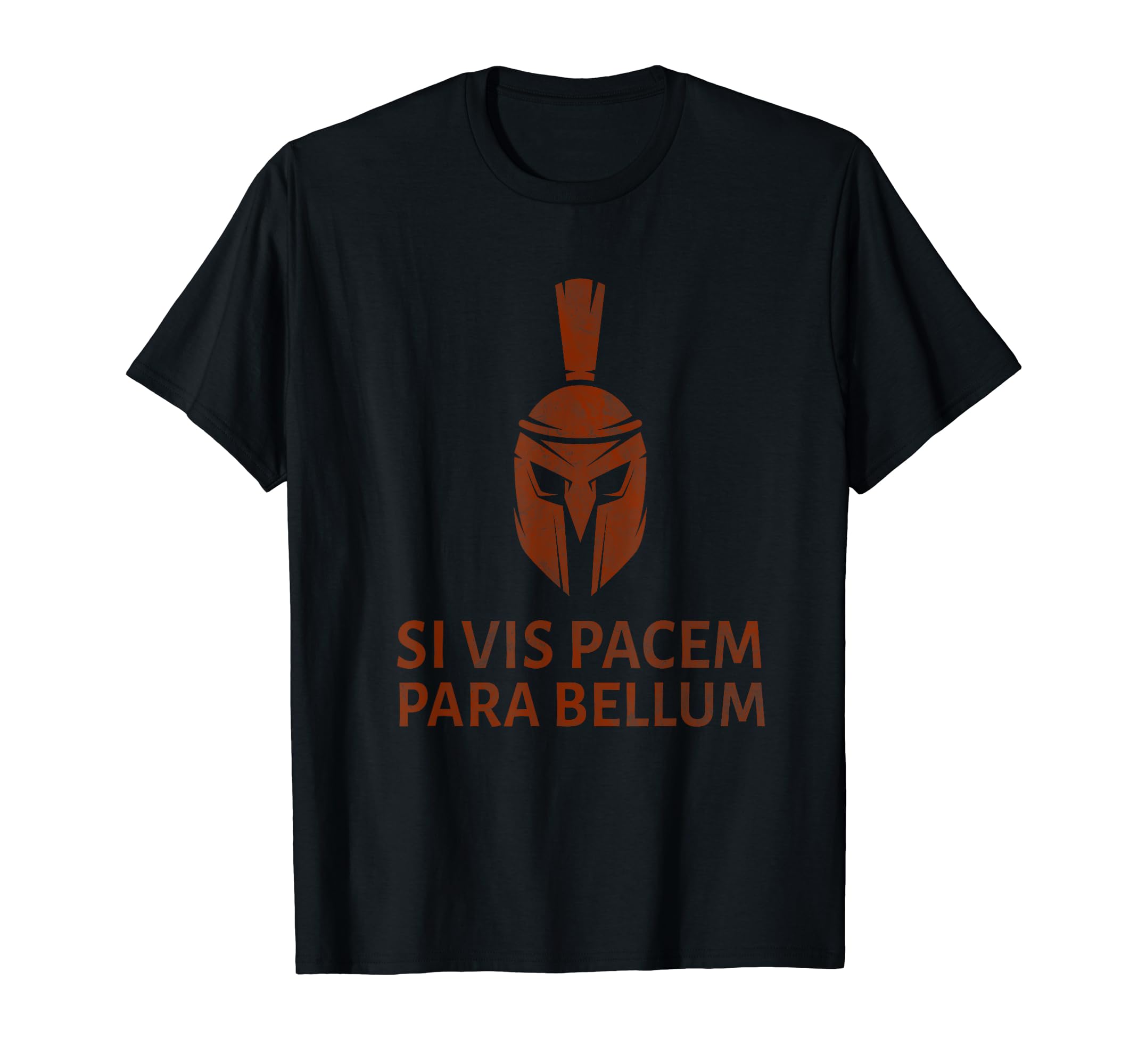 Spartan helmet Latin quote SI VIS PACEM Para Bellum T-Shirt, Black