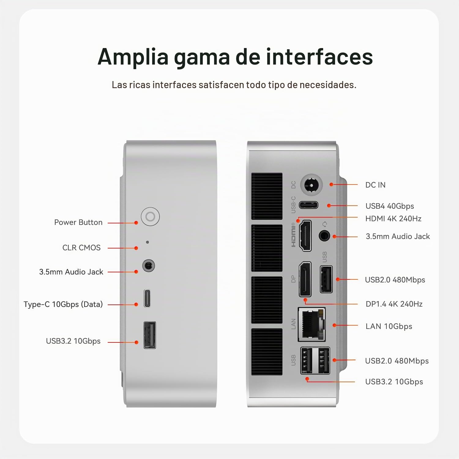 Beelink Mini PC SER10 MAX, AMD Ryzen AI 9 HX 470 (12C/24T, hasta 5,2 GHz) | AMD Radeon 890M,64GB de RAM DDR5,1TB de SSD PCIe 4.0,mini PC para juegos,Triple pantalla 4K,USB 4, 10GbE/WiFi 6/Bluetooth 5.2