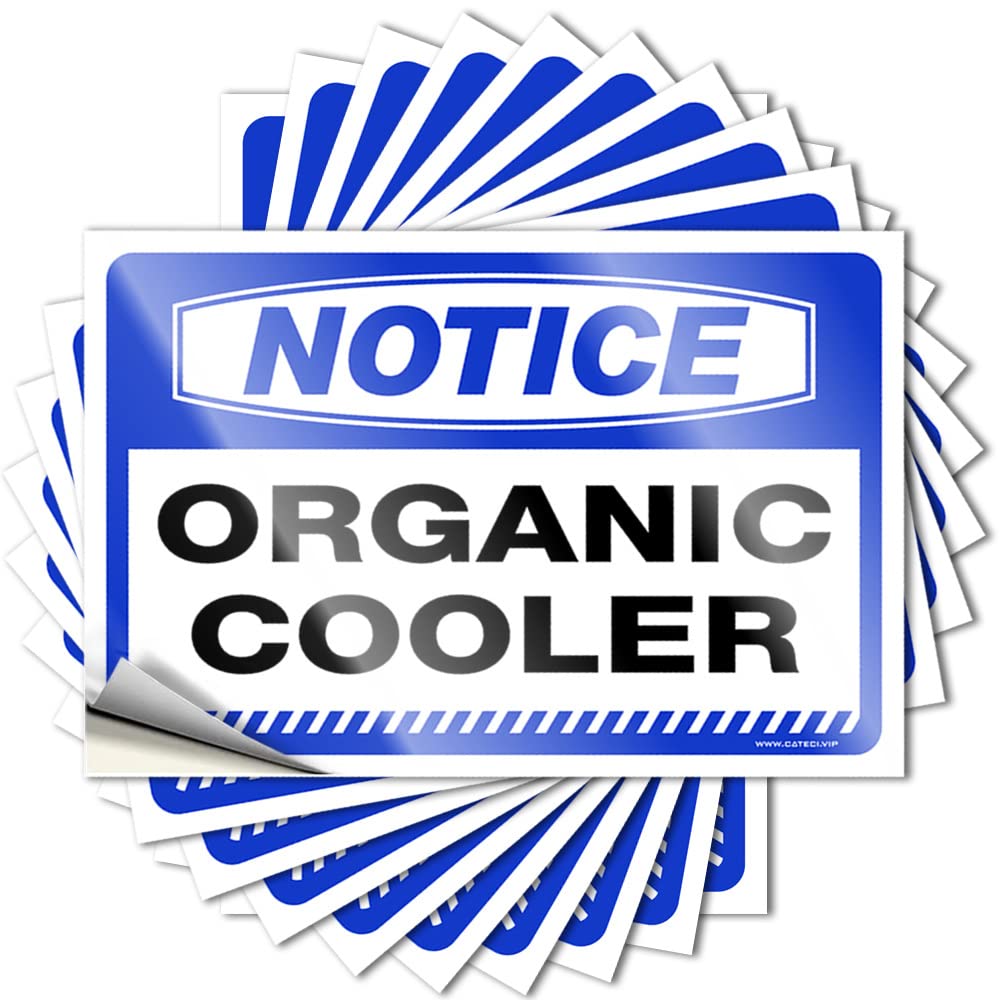 Stickers for Cars Notice Organic Cooler Stickers 10 Pcs Mechanic Stickers Tool Decal(8X12CM)