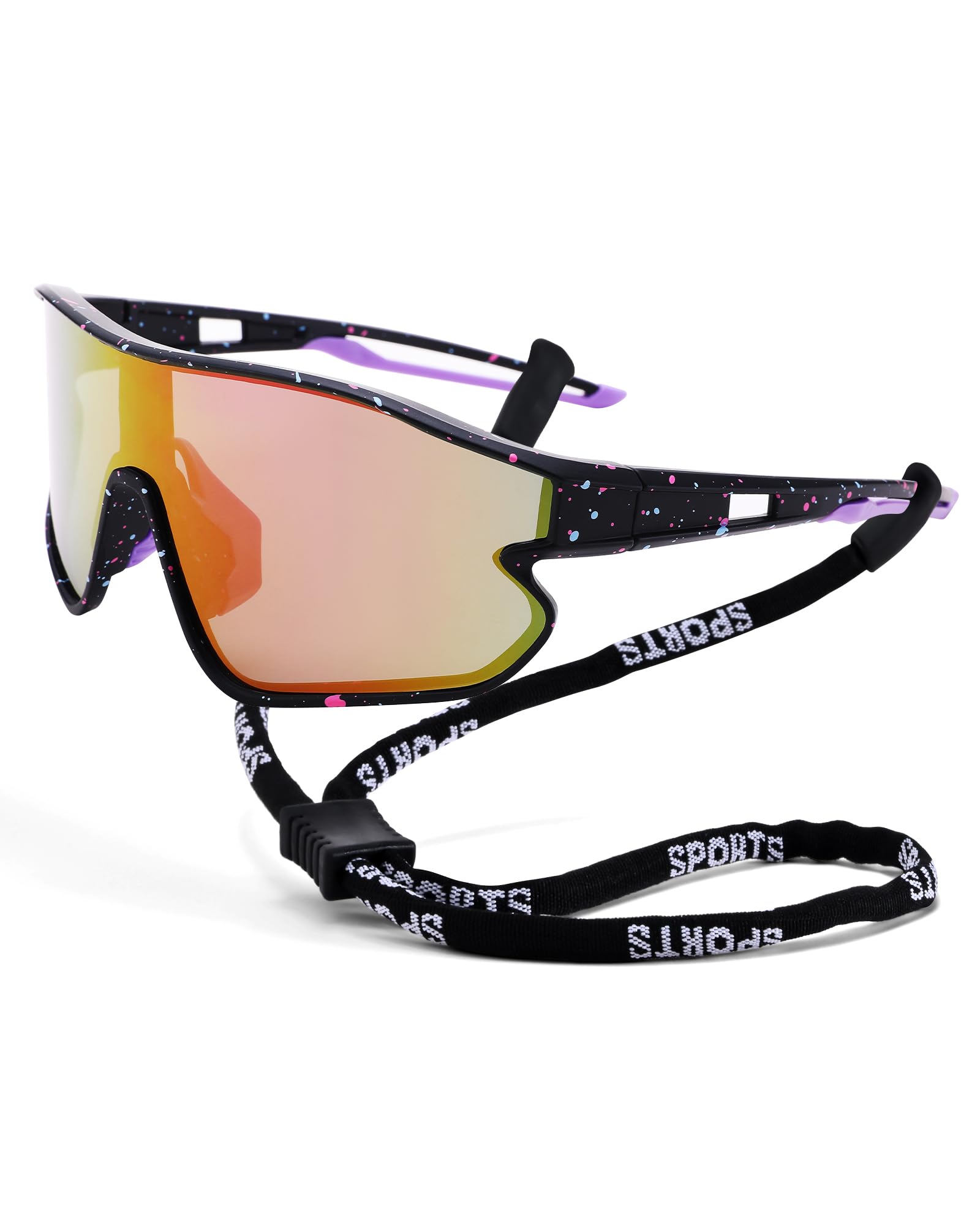 Okulary przeciwsłoneczne z daszkiem dla dzieci UV400 sportowe okulary przeciwsłoneczne dla chłopców dziewcząt bieganie lekka rama TR90