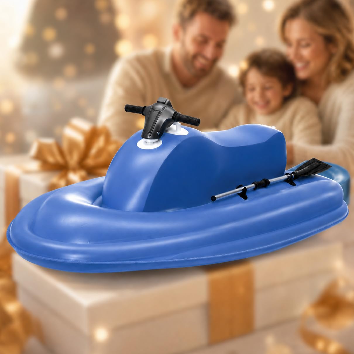 GmhXylophyte Inflatable Boat Jet Ski With Motor, Electric Underwater Scooter, Thickened And Wear-Resistant Pvc Material, Scratch-Resistant, For Camp/Lakeside Parties B