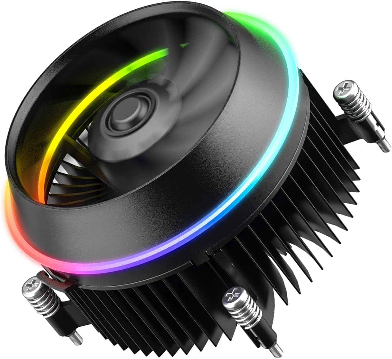 Vetroo Eclipse Low-Profile ARGB CPU Cooler, 90mm 4-Pin PWM Fan, Premium Aluminum Fins, 95W TDP Air Cooling for Intel LGA 1700 Only