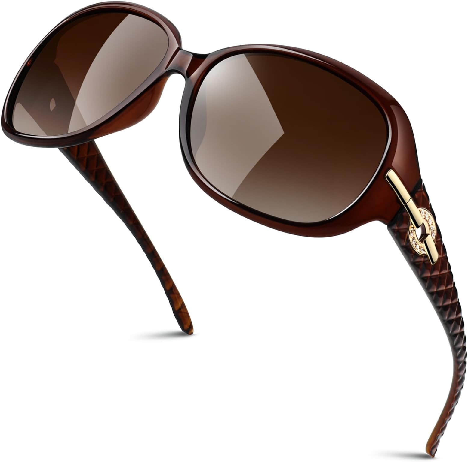 – Oversized Polarised Sunglasses Womens Ladies UV400 Protection Vintage Fashion Trendy Sunglasses