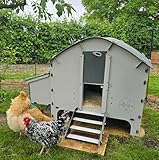 Harmony by Chick'A Medium Chicken Coop House - Fox Proof Hen Coop for Poultry | Up to 6 hens | Made from 70% Recycled Plastic | Waterproof Sleek and Secure