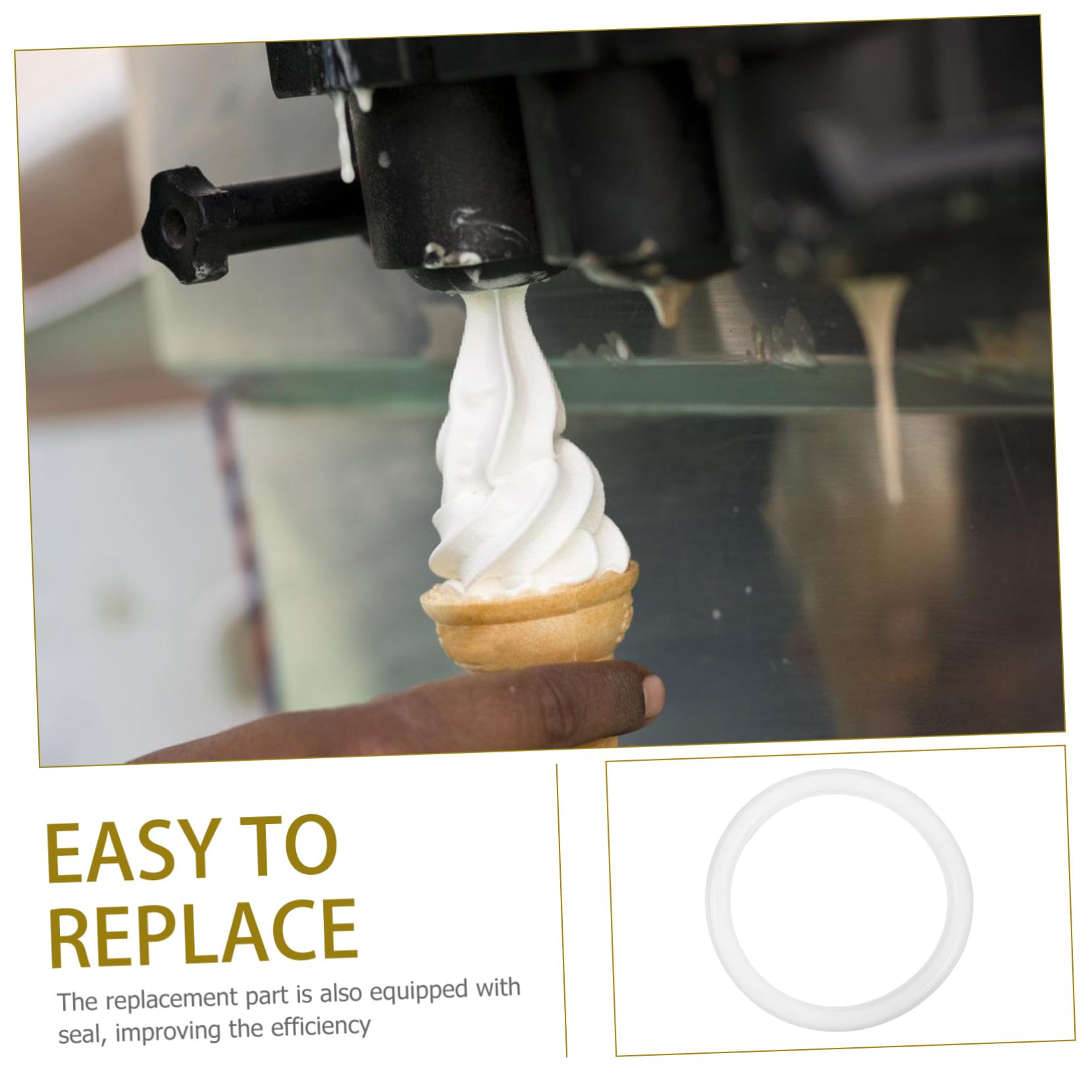 2 Pièces Anneau Silicone pour Machine à Glace - Accessoire pour sorbetière Joint Scellés Remplacement de Rechange d'Étanchéité