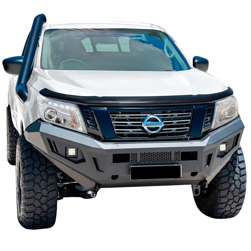 Motorhauben-Deflektor Insektenschutz für Nissan Navara 2016-2022 NP300 D23, PMMA, UV-beständig, wetterfest, glänzend schwarz