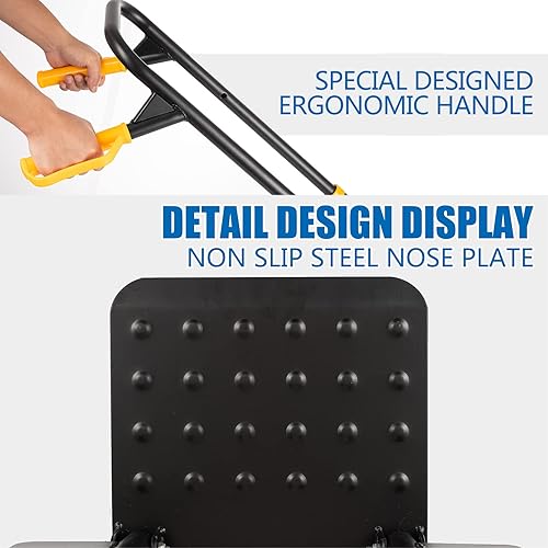 Miniatura 6 de Camión de mano escalador de escaleras, carretilla de mano resistente con capacidad de 330 libras, carrito plegable para escalar escaleras con placa