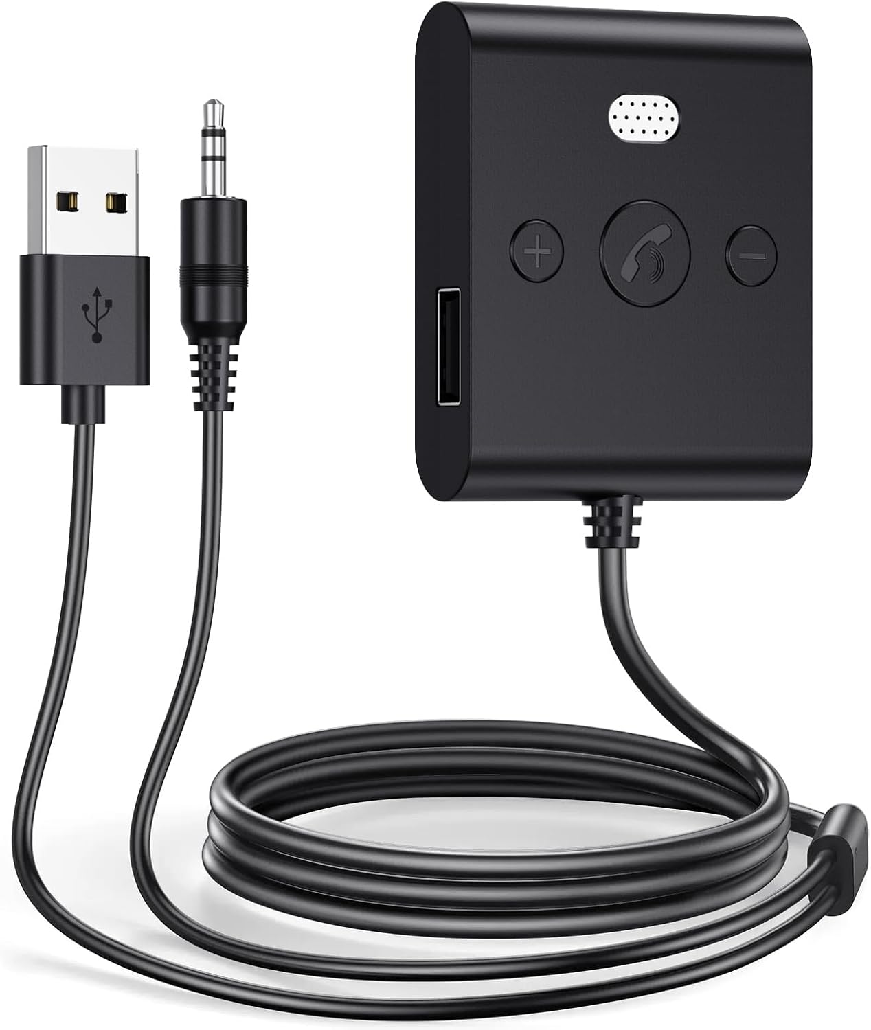 Adaptador Bluetooth 5.4 AUX para Coche, Manos Libres
