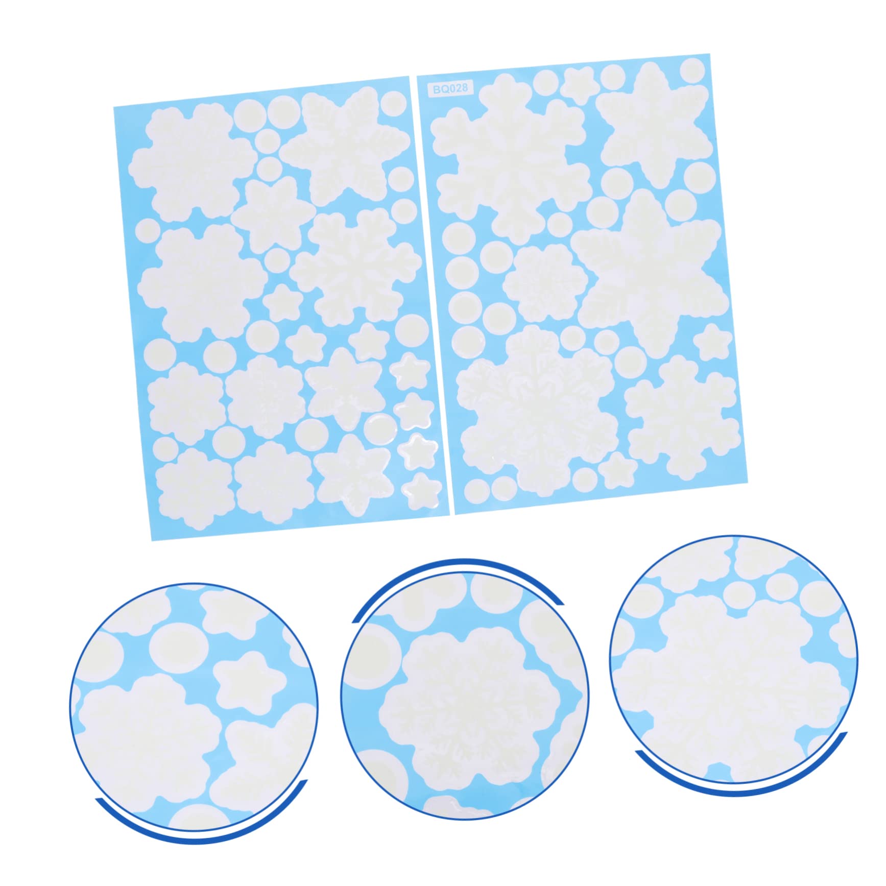 FRCOLOR 14blätter Weihnachtliche Schneeflocken Aufkleber Pvc Sticker Für Fenster Und Dekoration Weihnachtsdeko Für Zuhause Und Geschäfte