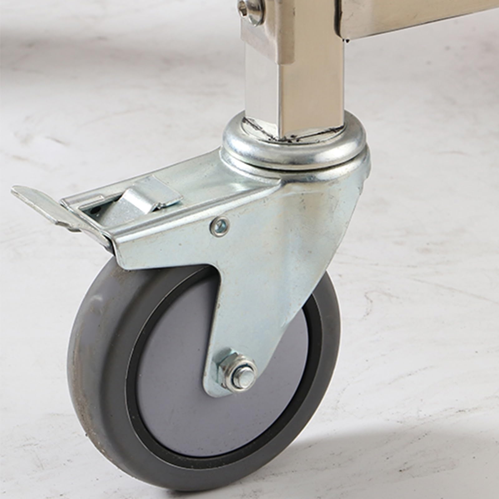 Carrello Portaoggetti In Acciaio Inossidabile, Carrello Da Cucina Mobile Su Ruote con Piano Di Lavoro In Acciaio Inossidabile, Carrello Portaoggetti In Metallo Di Qualità Commerciale per Cucina Da Gar