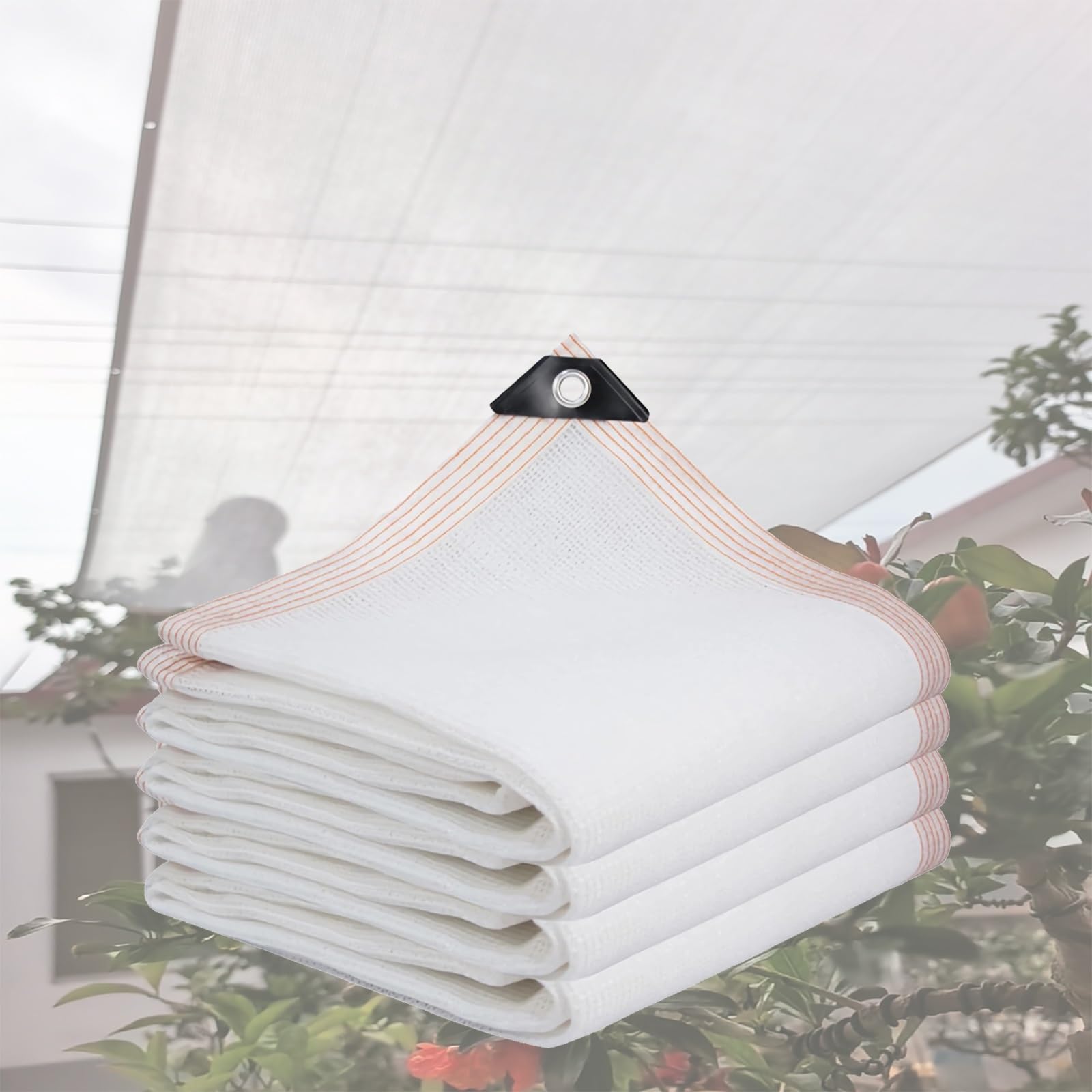 Filet d'ombrage extérieure résistant bâche protection solaire 85% pour serre et pergola 5.5m