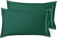 Vista 65 de Nestl Juego de 2 fundas de almohada suaves de microfibra de doble cepillado, fundas de almohada de cama prémium estilo hotel, con brida decorativa