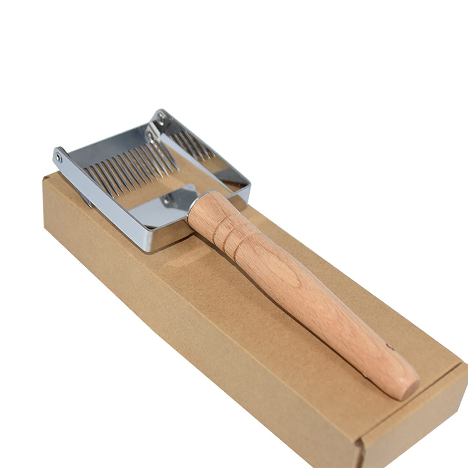 Imkerei-Werkzeuge, Entdeckelungsschaber, Honigwabenschaber, Holzgriff, Bienenzucht, Entdeckelungsgabel, Ausrüstung, 5 Stück