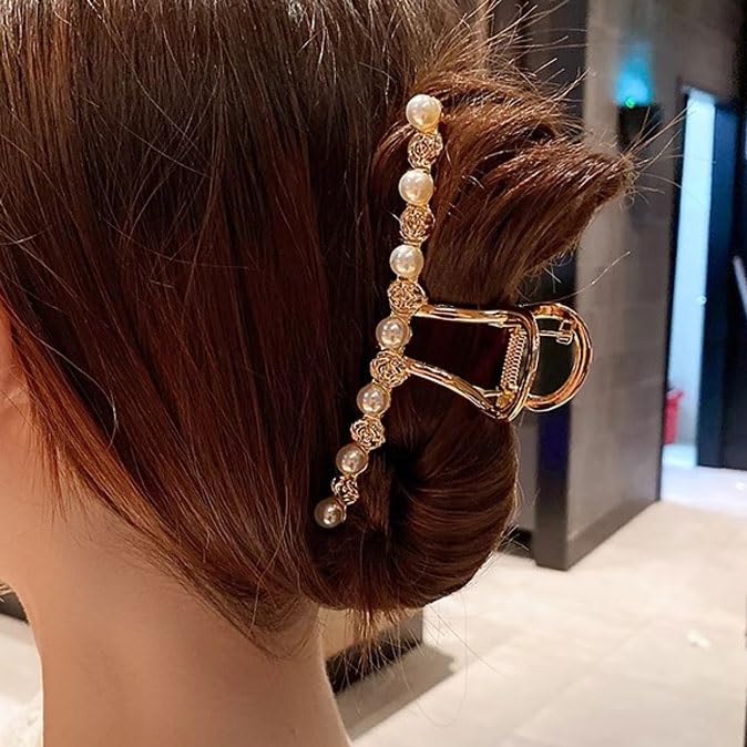 Pince perle luxueuse en métal résistant pour sublimer les chignons