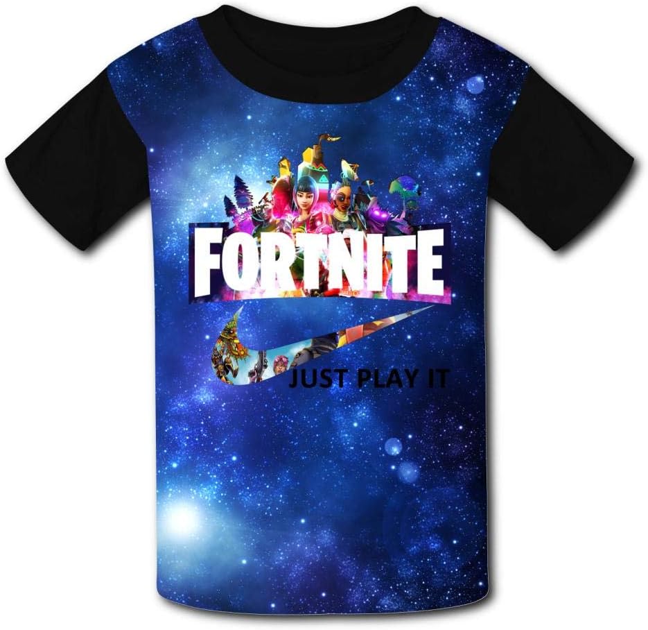 Kids Tee,Fo-rtni-te Fantasy Rainbow Logo Hipster Custom Print Casual Short Sleeve Youth T-Shirts