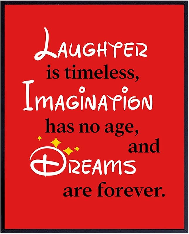 Laughter Quote Wall Art Decor - 8x10 Inspirational Home decoration for Boy, Girl, Kids Bedroom, Office, Living Room - Gift for Women, Men, World Fans- UNFRAMED Poster print