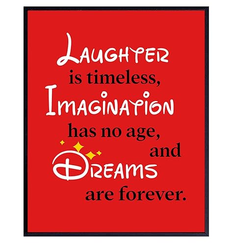Laughter Quote Wall Art Decor - 8x10 Inspirational Home decoration for Boy, Girl, Kids Bedroom, Office, Living Room - Gift for Women, Men, World