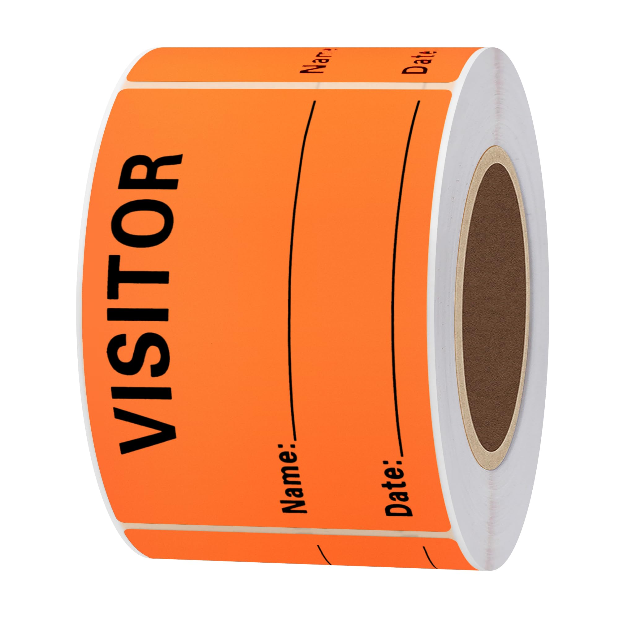 Hycodest 51x76mm Visitor Pass Name Stickers Labels Visitor Identification Labels Stickers 300 pcs (Orange) - Image 4