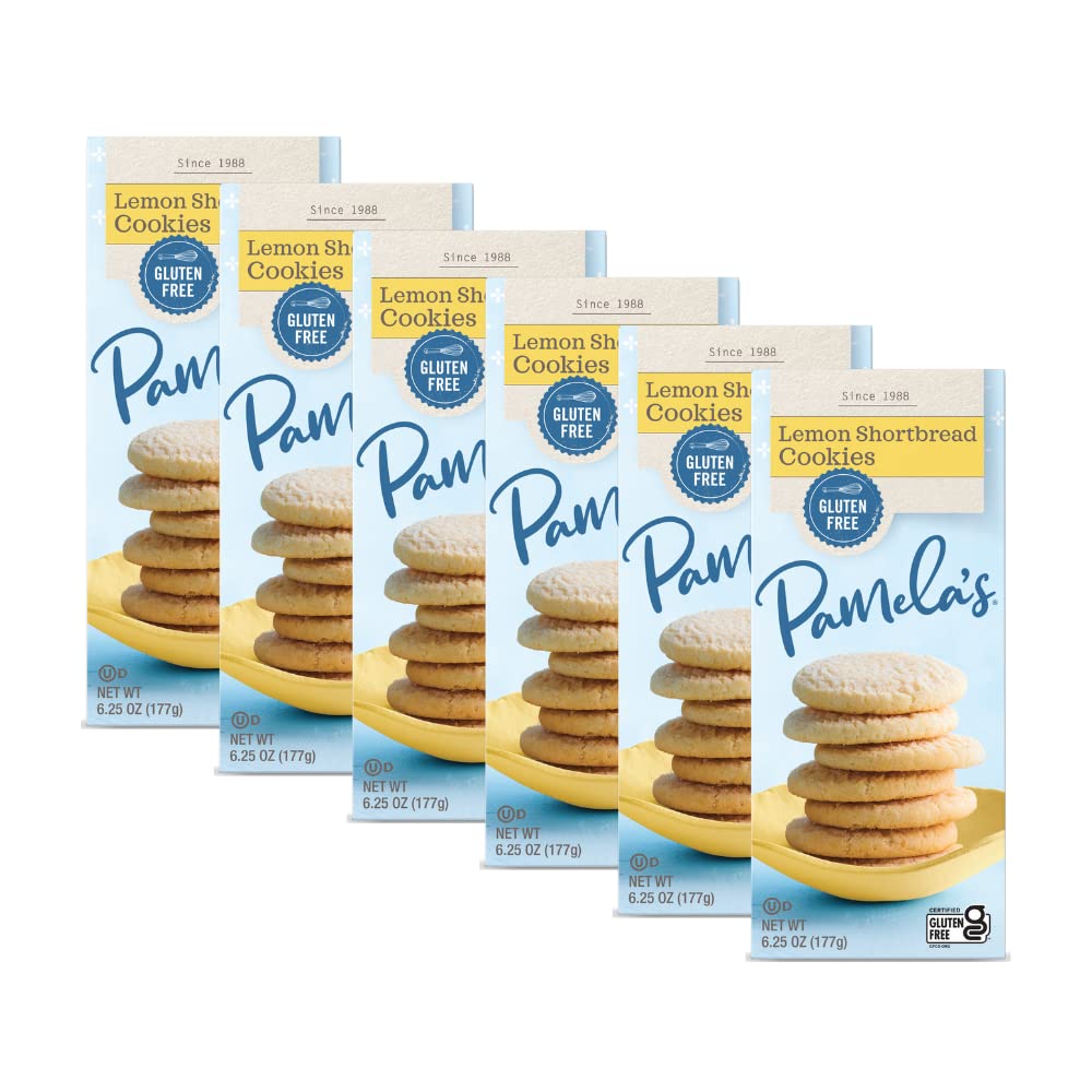 PAMELAS PRODUCTS Lemon Shortbread Cookies, 6.25 OZ