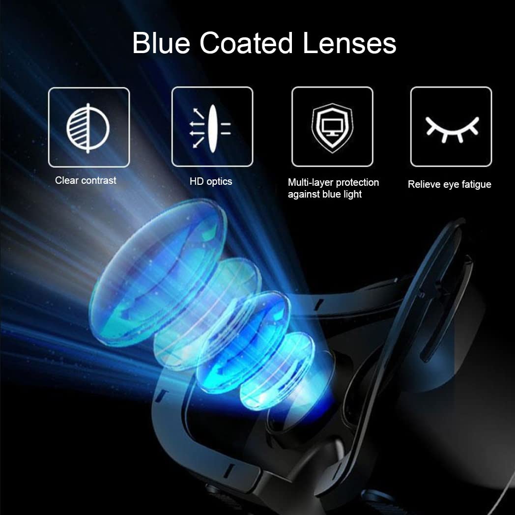 Occhiali VR, Visore Realtà Virtuale, Cuffie 3D VR Compatibile con Tutti Gli, Lente Regolabile per Film e Giochi 3D, per iPhone 13 Pro Max/13 Pro/13/12/11, per Samsung Galaxy S21, Huawei, Xiaomi