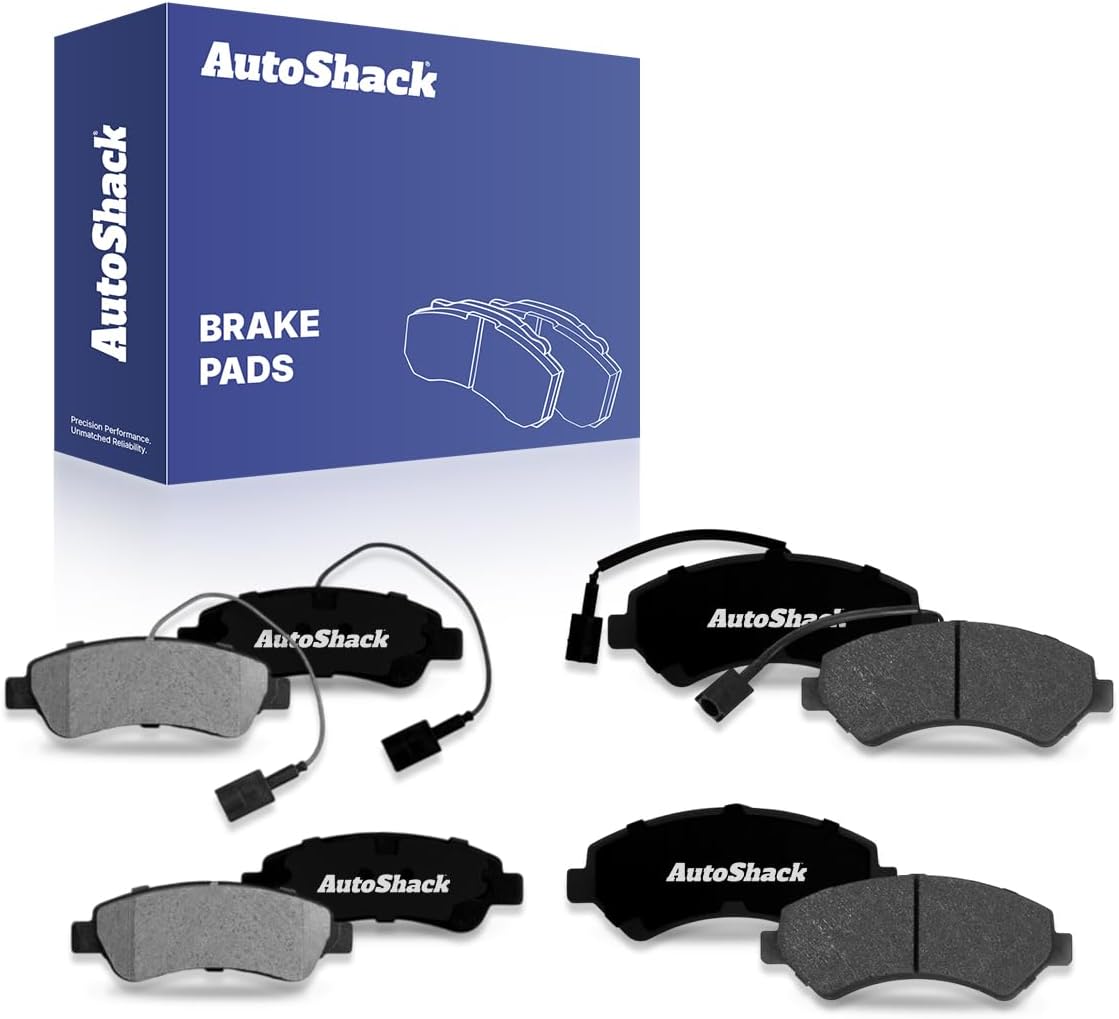 AutoShack Front & Rear Ceramic Brake Pad Set for Ram, ProMaster 2500 2014-2021 ProMaster 1500 2014-2021, FWD L4 3.0L V6 3.6L