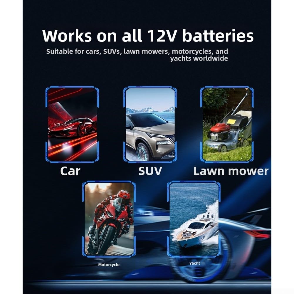 Tester per batteria auto, 12 V-35 V, strumento diagnostico automobilistico con resistenza interna, tensione e analisi dello stato di salute per auto, moto, barche