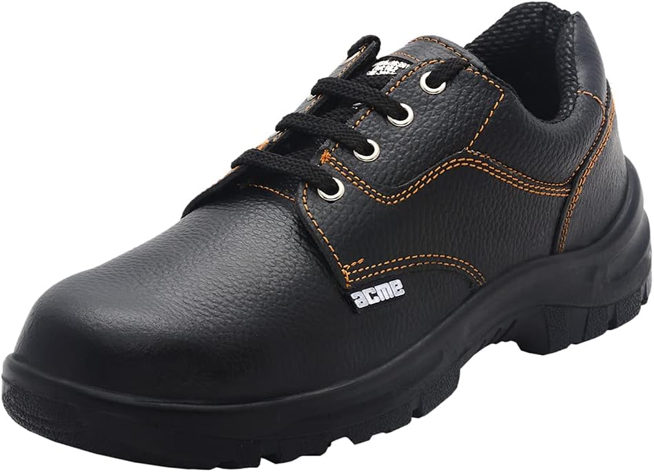 ACME Atom Men's Black Leather Safety Shoes (Size - ACME0011_39)