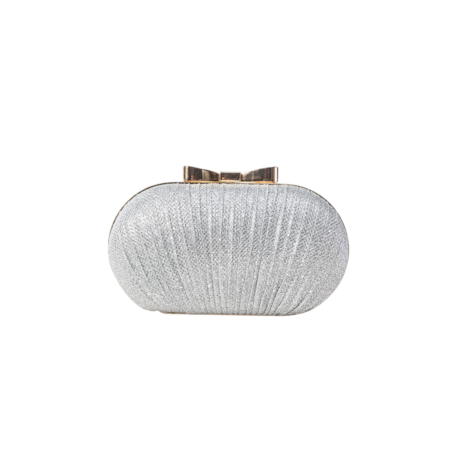 CORIOS Lentejuelas Clutch para Mujer Bolsa de Noche Lujoso Bolso de Hombro Bolso de Boda Bolso de Fiesta Bolsa de Cadena Pequeña Elegante Bolsos Bandolera para Fiesta de Graduación Banquete Plata