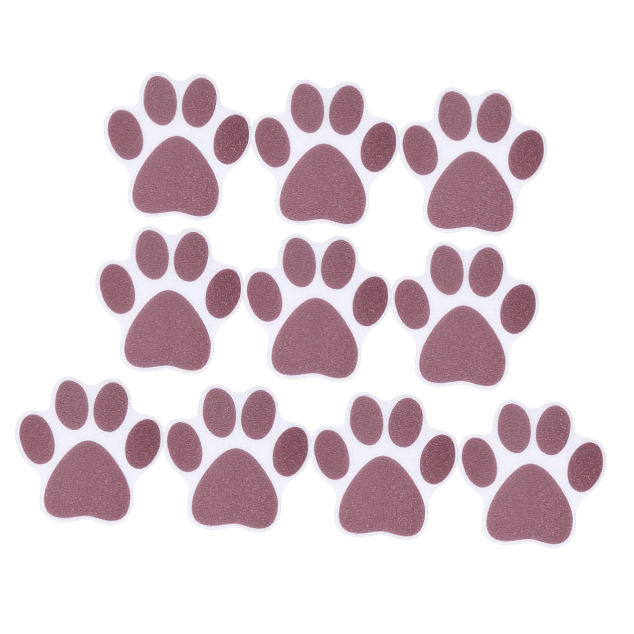 IWOWHERO 10Pcs Slip Bathtub Stickers Dog Paw Design Self Adhesive Non Slip Decals for Bathroom Kitchen Pool Corridor Safety Prevention for Slippery Surfaces