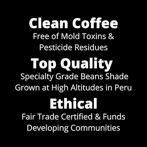 Miniatura 2 de Café puro saludable sin moho, orgánico de comercio justo, grado especial, bajo en ácido, café limpio, 12 onzas (molido)