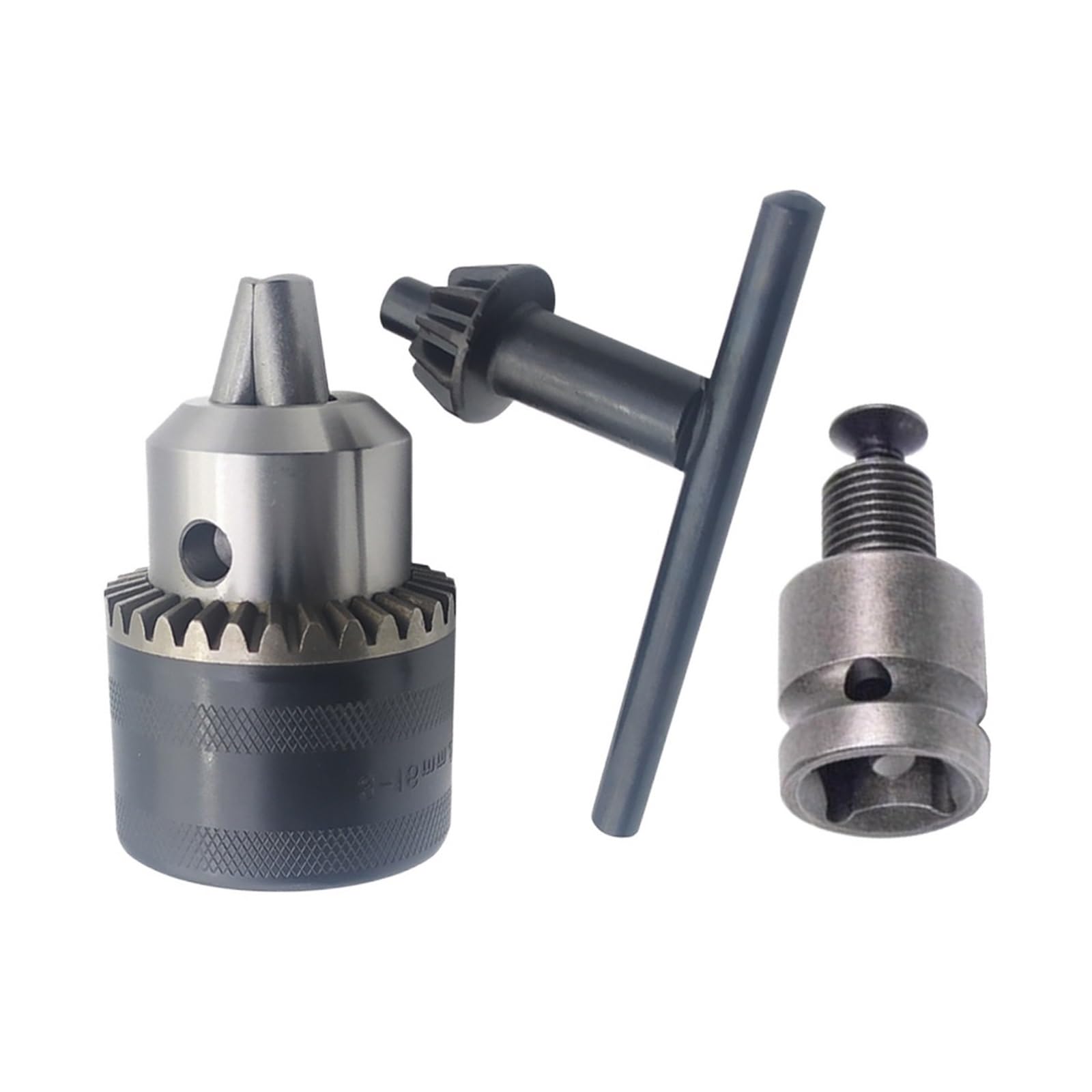 3-16mm precyzyjny uchwyt wiertarski konwerter 1/2 "-20UNF adapter do szybkiej wymiany gwintu SDS-Plus Shank 1/4" Klątwa (Color : Black, Size : Chuck and Adapter)