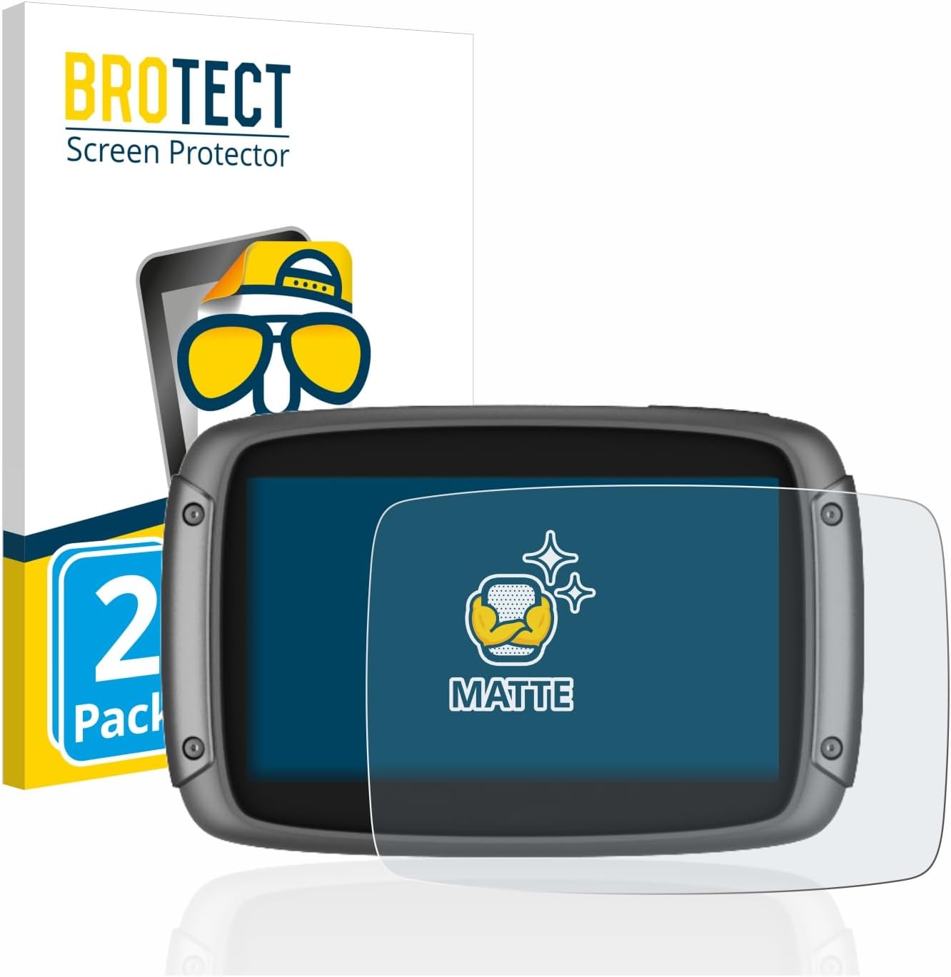 brotect Screen Protector Anti-Glare compatible with TomTom Rider 500/550 (2 Pack) Screen Protector Matte, Anti-Fingerprint Protection Film